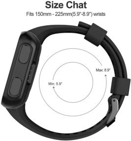 img 2 attached to ⌚ Premium Solf Silicone Bands for Garmin Forerunner 35 Watch - Black