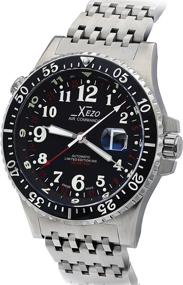 img 2 attached to Xezo Air Commando D45-R: Швейцарские автоматические GMT-часы с водонепроницаемостью 300 м, функциями для дайвинга и пилотажа и 3 часовыми поясами