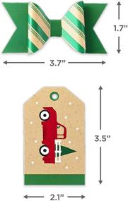 img 2 attached to 🎁 Hallmark Holiday Gift Wrap Accessory Kit: Red Truck, Tree, Snowflake - 6 Bows, 12 Tags, 9 Yards Twine - Kraft, Red, Green, White