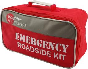 img 3 attached to Koehler Enterprises KER5001 Roadside Assistance Vehicle Emergency Safety Kit - Comprehensive 75 Piece Set ( Jumper Cables, Tow Rope, Reflective Warning Triangle) - 1 Pack