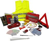 koehler enterprises ker5001 roadside assistance vehicle emergency safety kit - comprehensive 75 piece set ( jumper cables, tow rope, reflective warning triangle) - 1 pack logo