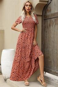 img 1 attached to 🌻 Maggeer Tiered Bohemian Smocked Mustard Women's Clothing: Chic Style for Fashion-forward Ladies