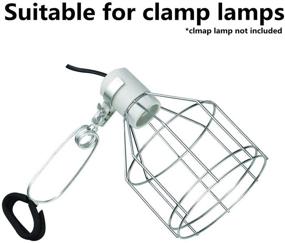 img 2 attached to 2-Pack Adjustable Clamp Lamp Stand Fixture for Reptile Heat Lamps - Flexible Dome Clamp Lamp Holder 🐢 for Ceramic Heat Emitter, Infrared Baking Heat Lamp for Turtle and Snake - Reptile Lamp Fixture for Optimal Heating