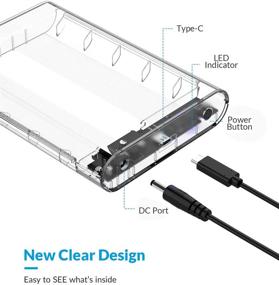 img 1 attached to 💾 ORICO 3.5inch External Hard Drive Enclosure SATA III Transparent Storage Case - Tool Free, 16TB, Compatible with WD, PS4, Xbox