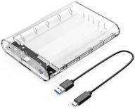 💾 orico 3.5inch external hard drive enclosure sata iii transparent storage case - tool free, 16tb, compatible with wd, ps4, xbox logo