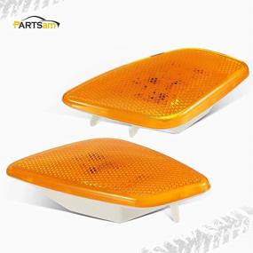 img 3 attached to Partsam Wrangler TJ 1997-2006 Driver 🚦 and Passenger Side Marker Lights Assembly 55155629AC 55155628AC