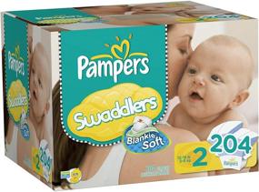 img 1 attached to Подгузники Pampers Swaddlers Economy Pack Plus размер 2, 204 штуки
