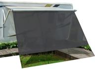 🌞 dulepax rv awning shade 9'x12'3'' - black knife coated mesh screen, complete accessories - 86% uv blockage - 3 year warranty logo