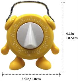 img 2 attached to ⏲️ Yellow Kitchen Timer for Baking, Cooking, Teaching, Potty Training, and Egg Preparation - Cute 60-Minute Twist Timer with Ring Alert - Battery-Free Option