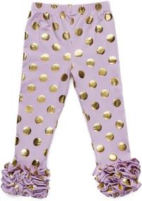 img 3 attached to 👖 Adorable Messy Code Leggings: Girls' Clothing for Trendy Toddler Fashion