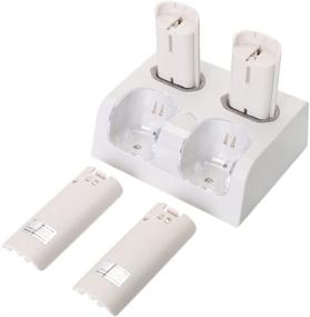 img 3 attached to 🔋 TKOOFN 4 Pack Rechargeable Batteries & Charging Dock for Nintendo Wii Remote Controller - Backup and Replacement Solution with 2800mAh Capacity