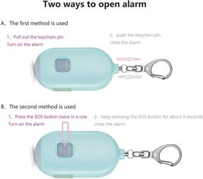 img 1 attached to 🚨 Safesound Personal Alarm Siren Song - 130dB Self Defense Alarm Keychain 3-Pack with Emergency LED Flashlight and USB Rechargeable Security Siren - Safety Alarm for Women, Children, and Elderly
