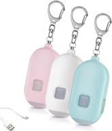🚨 safesound personal alarm siren song - 130db self defense alarm keychain 3-pack with emergency led flashlight and usb rechargeable security siren - safety alarm for women, children, and elderly logo