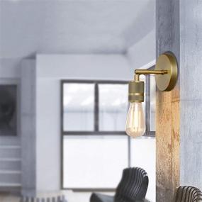 img 1 attached to 💡 Set of Two Phansthy 1-Light Sconce Lights with Antique Brass Finish for Bedroom Hallway Bathroom Living Room