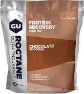 🍫 fuel your body with gu energy roctane ultra endurance protein recovery drink mix – 15 servings, delicious chocolate smoothie flavor logo