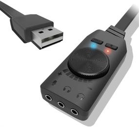 img 4 attached to KEKU Virtual 7.1-Channel USB Sound Card Adapter - Enhance Audio Quality for PC, Mac, Linux, PS4, Black
