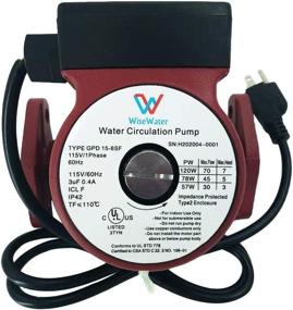 img 3 attached to AB WiseWater Hot Water Circulation Pump for Hydronic Radiant Floor Heating, 3-Speed Switchable Internal Threaded Flanges, Ideal for Water Heater Systems