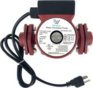 ab wisewater hot water circulation pump for hydronic radiant floor heating, 3-speed switchable internal threaded flanges, ideal for water heater systems logo