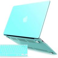 ibenzer чехол для macbook air 11 дюймов модель a1370 a1465 - аква: прочная жесткая защита с накладкой на клавиатуру. логотип