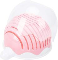 🥗 sehrgut salad cutter bowl - pink chopper bowl & serving dish for fruit and vegetables, clear strainer, cutter board - 100% dishwasher safe bpa-free plastic logo