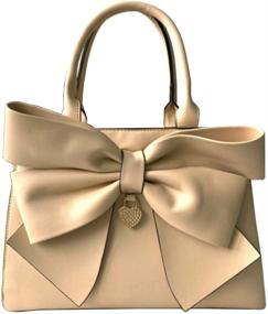 img 3 attached to Rullar Handbag Bow Knot Top Handle Crossbody Women's Handbags & Wallets