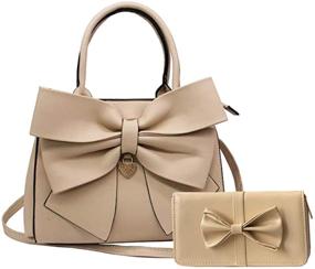 img 4 attached to Rullar Handbag Bow Knot Top Handle Crossbody Women's Handbags & Wallets