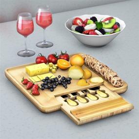 img 2 attached to Bambüsi Charcuterie Stainless Steel Slid Out Tray: The Perfect Housewarming Gift!