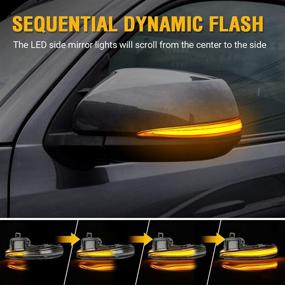 img 3 attached to Smoked Lens Sequential Dynamic Indicator Strip for Toyota Tacoma (2016-2021) & RAV4 XA50 (2019-2021) - SUPAREE LED Side Mirror Turn Signal Lights