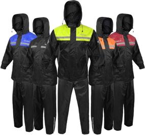 img 4 attached to Alpha Cycle Gear Rain Suit For Men &Amp
