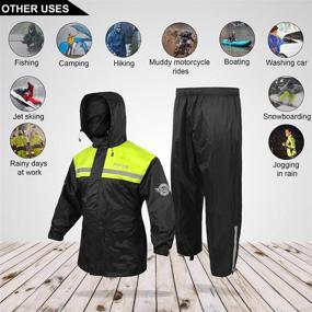 img 1 attached to Alpha Cycle Gear Rain Suit For Men &Amp
