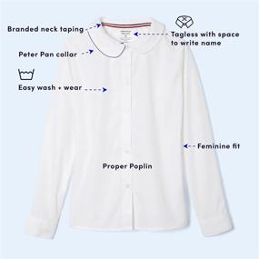img 2 attached to 👚 A Stylish Twist for Girls' Clothing: French Toast Sleeve Modern Collar Fashion