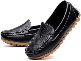 img 2 attached to 👞 RVROVIC Leather Toddler Boys' Loafers Oxford Shoes for Loafers