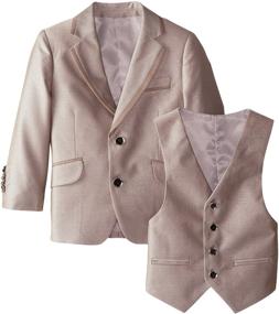 img 1 attached to 👔 Isaac Michael Little Boys' 3 Piece Slim Fit Suit