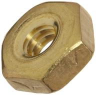 🔩 high quality asme b18.6.3 plain brass machine screw hex nut, pack of 100 - #4-40 thread size, 3/32" width, 1/4" thick логотип