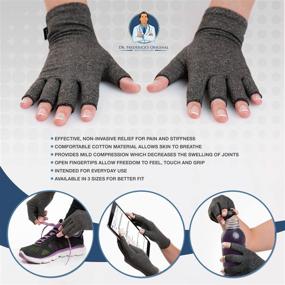 img 1 attached to 💪 Relieve Arthritis Pain with Dr. Frederick's Original Compression Gloves for Women & Men - Large Size