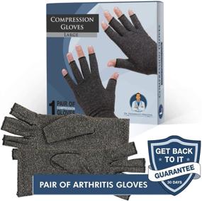 img 3 attached to 💪 Relieve Arthritis Pain with Dr. Frederick's Original Compression Gloves for Women & Men - Large Size