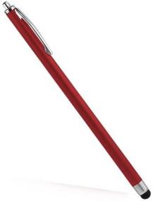 img 3 attached to 🖊️ BoxWave Stylus Pen for Barnes & Noble Nook Tablet 7" - Slimline Capacitive Stylus, Slim Barrel, Rubber Tip - Crimson Red