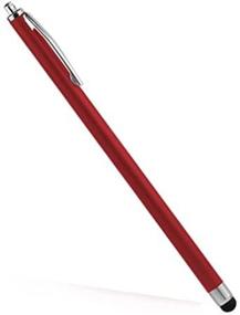 img 4 attached to 🖊️ BoxWave Stylus Pen for Barnes & Noble Nook Tablet 7" - Slimline Capacitive Stylus, Slim Barrel, Rubber Tip - Crimson Red