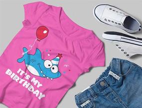 img 2 attached to 🦈 Adorable Birthday Girl Shark Shirt: Funny Gift for Little Girls - Infant Fitted T-Shirt