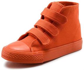 img 4 attached to 👟 High Top Orange Canvas Sneakers: Stylish and Comfortable Boys' Shoes for Casual Attire