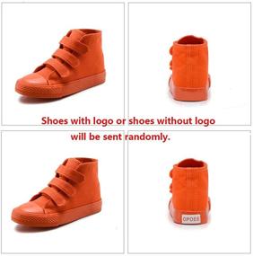 img 3 attached to 👟 High Top Orange Canvas Sneakers: Stylish and Comfortable Boys' Shoes for Casual Attire