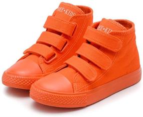 img 2 attached to 👟 High Top Orange Canvas Sneakers: Stylish and Comfortable Boys' Shoes for Casual Attire