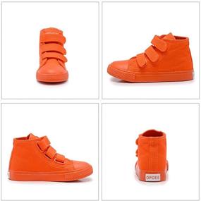 img 1 attached to 👟 High Top Orange Canvas Sneakers: Stylish and Comfortable Boys' Shoes for Casual Attire