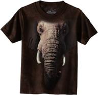 🐘 elevate your little boy's style with the mountain youth elephant face shirt logo