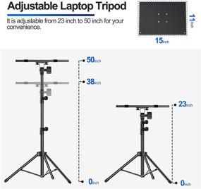 img 3 attached to Универсальный ноутбучный проекторный стенд OUKMIC - портативный и регулируемый по высоте стол для сцены, студии и диджеевского оборудования.