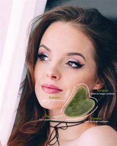 img 3 attached to 🌿 EUASOO 100% Natural Jade Roller and Gua Sha Set – Facial Beauty Tool for Anti-Aging Treatment, Massage for Face, Eyes, Neck, and Body