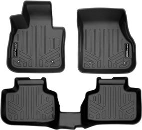 img 4 attached to Enhance Your BMW X1/X2 with SMARTLINER All Weather 🚗 Custom Fit Floor Mats - 2 Row Black Liner Set (2016-2021/2018-2022)