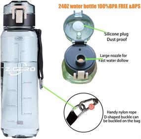 img 3 attached to Z GERO Bottles Удобная бутылка для питья Прозрачная