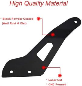 img 2 attached to 🔦 Top-Notch Compatibility: 50'' LED Light Bar Upper Roof Windshield Mounting Brackets for Can-am Maverick X3 2017-2021