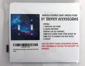 img 2 attached to Nebula Galaxy Space Design Print Double Light Switch Plate - Trendy Accessories, Actual Printed Outlet Cover (NOT a Decal)